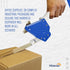 Handheld Heavy Duty Packing Tape Dispenser Gun, Wide Packing Tape Seal Gun, 3" White & Blue