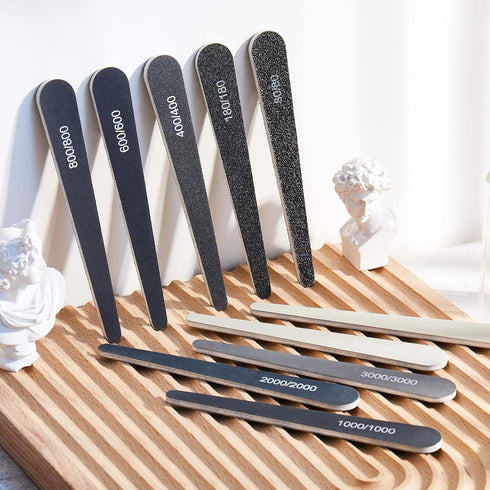 Honoson 20 Pcs Sanding Sticks, Assorted Polishing Sticks for Plastic Models, Metal and Wood Craft Tools