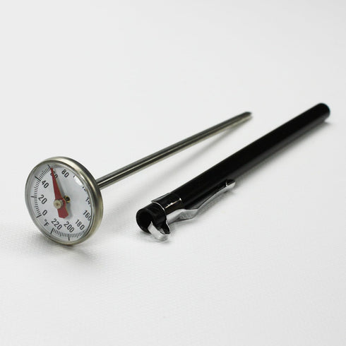 Supco ST02 Stainless Steel Pocket Dial Thermometer, 5" Stem, 1" Dial, 0 to 220 Degrees F