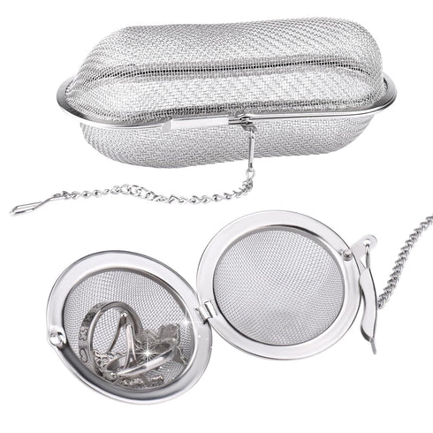 AIERSA 2Pcs Stainless Steel Basket for Ultrasonic Jewelry Cleaner, Small Part and Jewelry Cleaner Solution