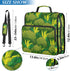 Fisyme 3 Broccoli Pattern Zipper Binder Ring with Zipper and Shoulder Strap Large Capacity Multi-Pocket Binder