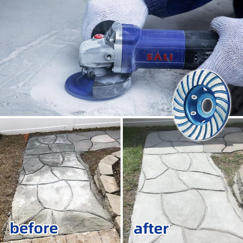 SALI Diamond Concrete Grinding Wheel 4 1/2 inch for Polishing and Cleaning Stone, Concrete, Marble, and Granite