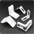 Runseaway 40Pcs 1" L Shaped Angle Brackets, Metal Plastic Right Angle Corner Brace Joint with White Cover for Shelves