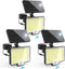 AUDERWIN 294 LED Solar Motion Sensor Outdoor Lights 7500K, 3900Lm Solar Flood