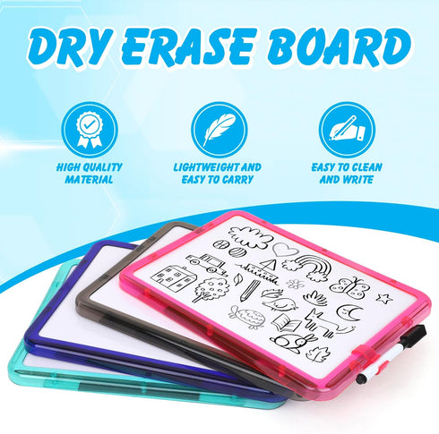 Small Dry Erase Board, Magnetic Whiteboard 8.5” X 11”, Mini Dry Erase Board for Kids, Students with Marker (8 Pack)