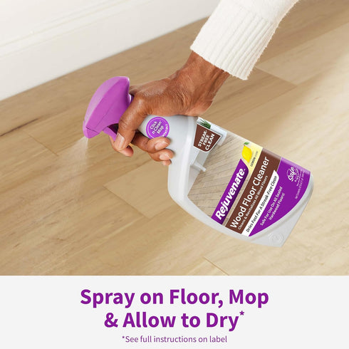 1 Rejuvenate Wood Floor Cleaner Refill, Gallon, Cleans and Protects All Sealed Hardwood Floors and Dries Fast for a