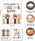 Hadley Designs Diversity Posters for Classroom – 6 Inclusive Everyone Is Welcome Decor, Neutral Multicultural Kindness