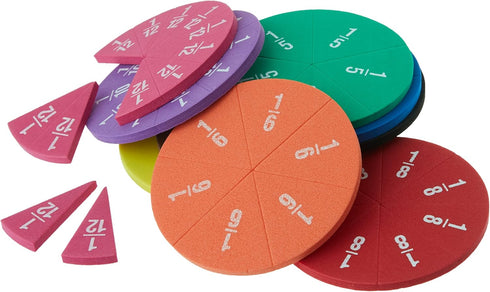 Teacher Created Resources Foam Fraction Circles (20611), Multi