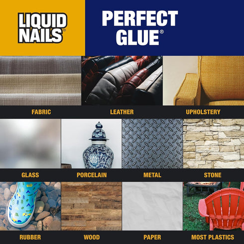 Liquid Nails Perfect Glue .75 oz. Clear Adhesive for Interior and Exterior