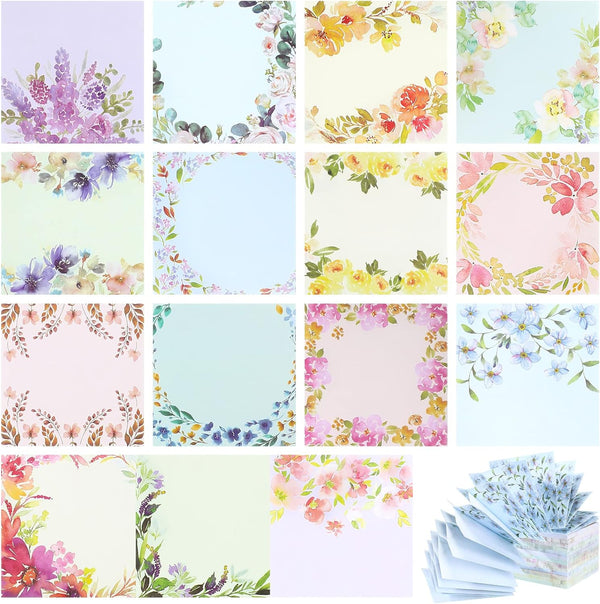 Clabby 15 Pads Pop up Sticky Notes, 3 x 3 Inch Floral Sticky Notes, Cute Sticky Pads for Student Teacher