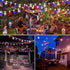 27.8Ft G40 28 Bulbs, 4th 0.6W Red White and Blue Lights String with Shatterproof LED Globe for Memorial Day of July