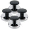 Master Magnetics Heavy-Duty Ceramic Round Base Magnet with Knob Pack, 4-Pack, 16 lb Pull Each, Nickel-Plated