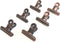 BARNWOODUSA Rustic Bronze Metal Hinge Clips, Pack of 6 - Antique Finish for Home Decor