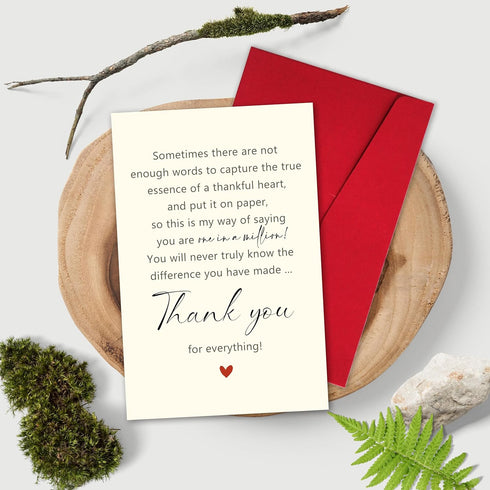 Bewoow Lovely Thank You Card for Friend, Appreciation Card for Boss Coworker Teacher Mentor, Sweet Friendship Gifts