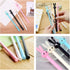 Yansanido 12 Pcs Fluent Writing Pen - 0.5 mm Black Ink Rabbit Ear Shape Rolling Ball Gel Ink Pen