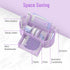 SUPEASY Mesh Desk Organizer with Drawers, 9 Compartments for Office Supplies, 8.6 x 4.3 x 4.1 Inch, Purple