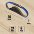 POWERTEC 1 x 30 Inch Zirconia Sanding Belts, 24 Grit, 6PK for Belt Sander, Woodworking, Metal Grinding