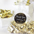 Black and Gold 40th Birthday Thank You Stickers, 1.75 in, 40 Labels