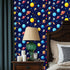 17.7" 118.1" HOMETITUTE Cartoon Galaxy Astronaut Planets Wallpaper Peel and Stick Contact Paper Wall Paper Stick x Self