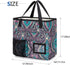 LoDrid Foldable File Tote Bag with Handles, Portable Organizer Box with 3 Built-in Boards for Letter Size Files,
