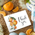 50 Pack JarThenaAMCS Little Cutie Thank You Cards Blank Note Card Watercolor Orange Flower Greeting Cards
