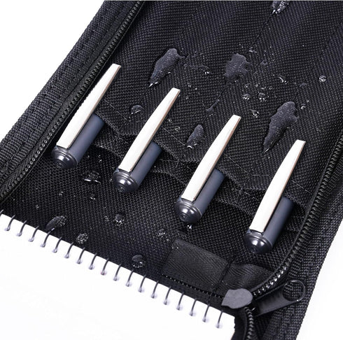 Waterproof Notepad Cover with Pen Holders, Tactical Cover for A6 Notepad and Hiking Journal Case - Black