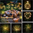 Aureate Horizon 4 Pack 8 120 Solar Garden Firework Lights Outdoor Waterproof, Solar Lighting with Lighting Modes, LED