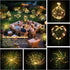 Aureate Horizon 2 Pack 8 120 Solar Garden Firework Lights Outdoor Waterproof, Solar Lighting with Lighting Modes, LED