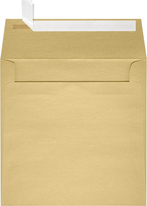 LUXPaper Square Invitation Envelopes - Peel & Press - 5 1/2" x 5 1/2" - Blonde Metallic - 50 Qty