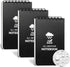 Waterproof Notebook, 3 x 5 Pocket Notepad, Mini Spiral Notepad, 100 Lined Pages, Weatherproof for Outdoor Use, 3 Pack