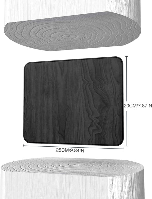 YSAGi Hard Mouse Pad,Ultra Thin Wood-Textured PU Leather Mouse Mat,Waterproof Non-Slip Rubber Base Mousepad