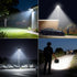 60W 7000LM 6500K 13FT Solar Flood Light Outdoor Waterproof, Motion Sensor LED Street Light, Dusk to Dawn Solar-Powered