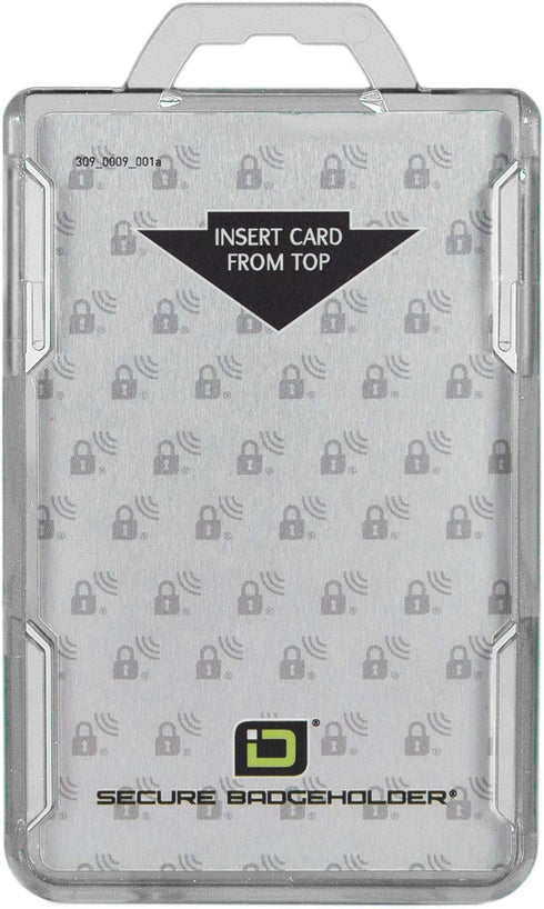 ID Stronghold Duolite RFID Blocking Secure Badge Holder - 2 Card ID Holder, Heavy Duty Hard Plastic, Clear