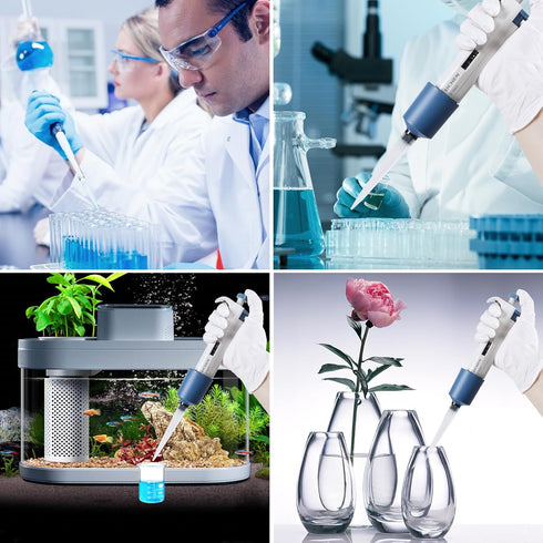 LICHEN 2-10ml Lab Micropipette Pipettors, Single Channel Adjustable High Accurate Volume for Laboratory
