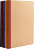 PAPERAGE 6-Pack Composition Notebook Journals, 120 Pages, Small Size (8 in x 5.75 in), Kraft Cover