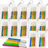 ArtCreativity 5 PC Mini Screwdriver Keychain Set, Pack of 12 with Portable Pouch, Birthday Party Favors