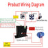 AC Current Switch Transducer Input 0.5A-200A, Solid Core Self-Powered (16K-SD-NO-F)