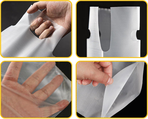 YHNTGB 200 Packaging 11 6.3 Inch Pcs Handle Drinking Poly Bags Single Cup Clear Plastic Carriers Take Out Delivery