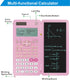 IPepul Scientific Calculators, 991EX Type-C Rechargeable, 552 Functions Solar Math Calculator, Pink