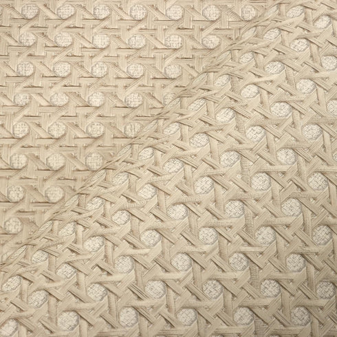 VEELIKE Non-Textured Taupe Brown Rattan Wallpaper Peel and Stick Rattan Look Contact