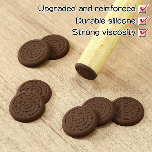 Fiwochic 16 Countertops Pcs Cutting Board Feet Non Slip Stabilizer Pads Self-Adhesive Rubber Feet for Butcher Blocks