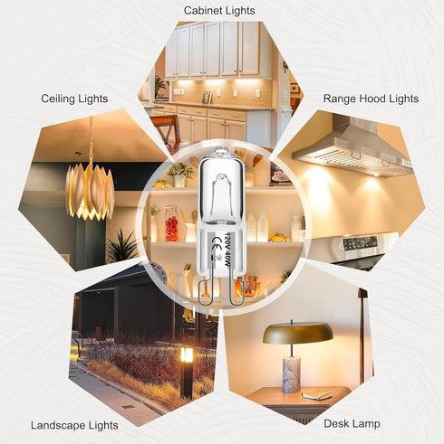 RAGFOZ G9 Bulb 120V 40W, 2 G9 Bulb Dimmable 2700K T4 12 Halogen Light pin Led Replacement, Warm White JCD Type