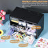 Rtteri 9 Pieces Mini Drawer Organizer, Plastic Desktop Storage Box with 9 Clear Drawers for Office