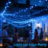 300 12 Dimmable, 75FT LED Blue Birthday Party Decorations String Lights with Modes Timer Waterproof Green Wire