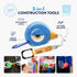 Famm 8ft 3+ Handy Blue Bird Tape Measure for Kids STEM Educational Tool with Level, Protractor, Retractable Design
