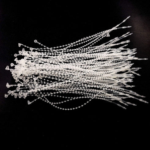 Tegg Snap Lock Pin 1000PCS 5Inch Clear Plastic Adjustable Beaded Tie Lock Pin Security Loop Fasteners