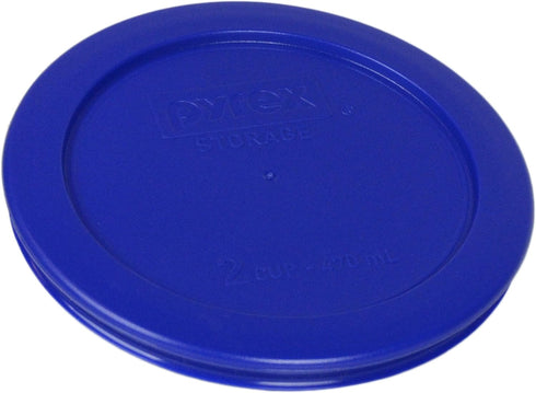 Pyrex 7200-PC Food Storage Replacement Lids - (1) Lawn Green, (1) Orange, (1) Cadet Blue, 2-Cup - Made in USA