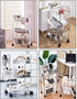 Dalekana 3-Tier 8.2W 13L 25.8" Plastic Rolling Utility Clear Cart with Wheels, Multifunctional Storage Organizer Cart