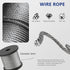 1/8" 165FT 304 M5 (50M/165FT) Wire Rope Kit Stainless Steel Cable with Turnbuckle String Light Hanging Wire Tensioner
