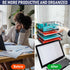 Stackable Paper Tray Desk Organizer - 4-Tier Metal Mesh Letter Organizers for Business, Home, School, Multi-Functional